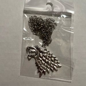 New and Unopened Game of Thrones Stark Sigil Pendant - Unisex